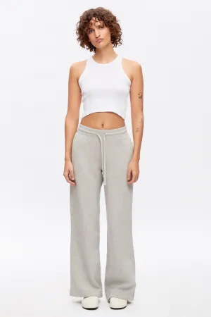 Women's Wide Leg Sweatpant in Heather Grey